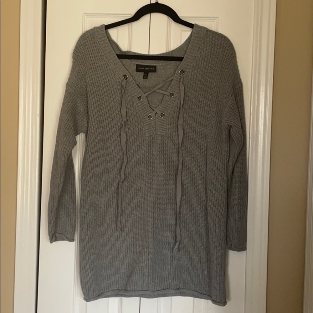 Lane Bryant Grey Knit Sweater 14/16